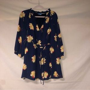 Draper James tunic style 3/4 sleeve floral shirt